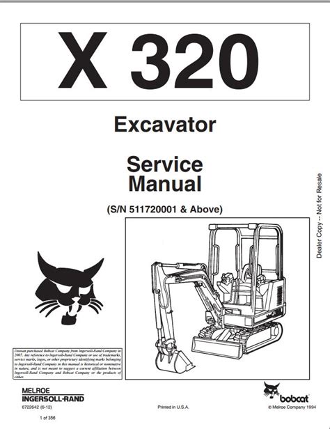 bobcat 320 compact excavator service repair manual|bobcat x320 specs.